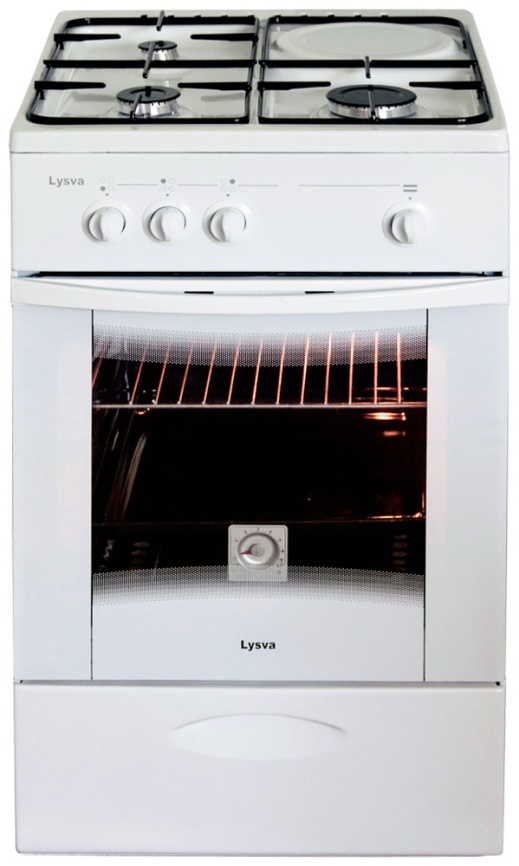 Газовая плита Лысьва ГП 300 МС СТ-2у 50 см, 57 л, 3 конфорки, белый фото 1