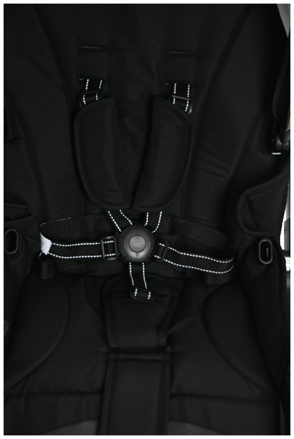 Коляска 2 в 1 Ining Baby Коляска 2 в 1 Ining Baby KR350 black,  люлька, прогулочный блок фото 8