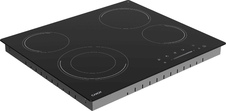 Электрическая варочная панель Candy CHXC64DB 58 см, 4 конфорки стеклокерамика, черный фото 4