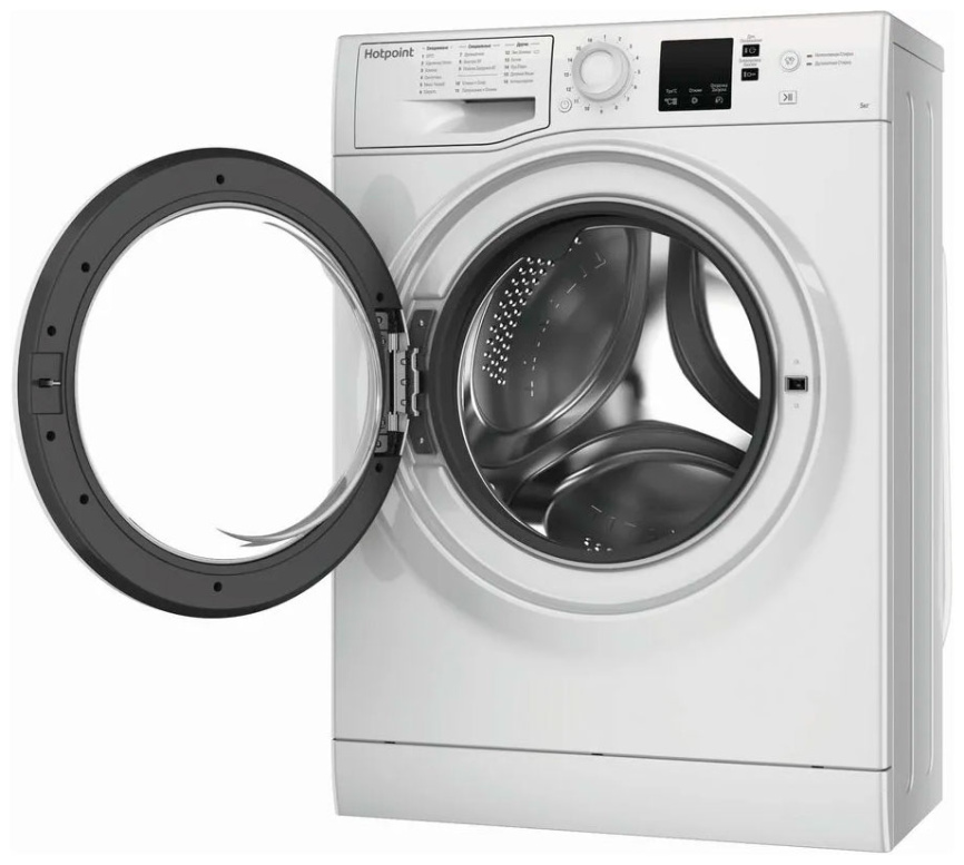 Супер узкая стиральная машина Hotpoint NUS 5015 H RU (869991644540) автомат 5 кг, белый фото 4