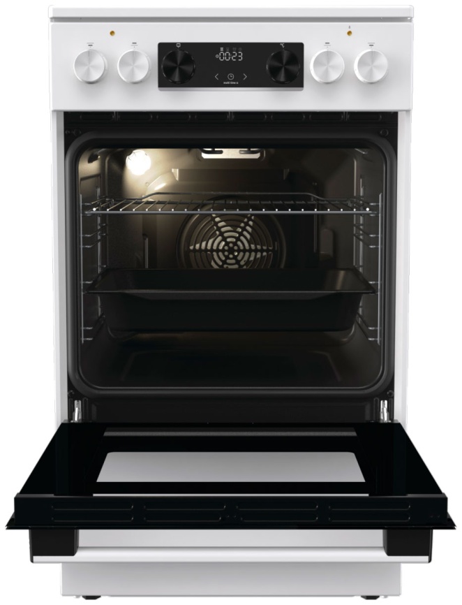 Электроплита Gorenje GEC5C61WG 50 см, 4 конфорки, белый фото 5