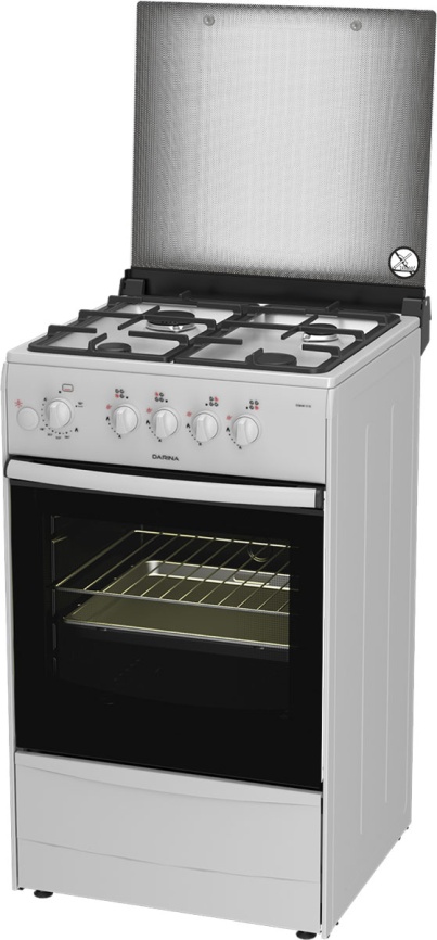 Газовая плита Darina 1B1 GM 441 018 W 50 см, 50 л, 4 конфорки, белый фото 5