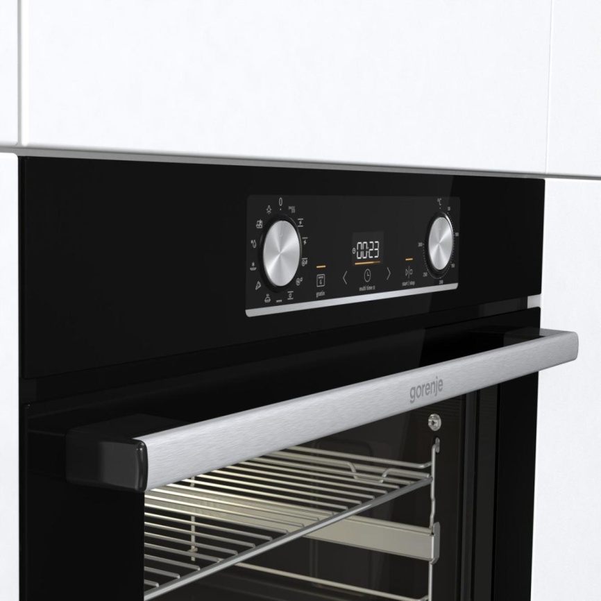 Электрический духовой шкаф Gorenje BOSX6737E09BG 59 см, 77 л, гриль и конвекция, черный фото 6