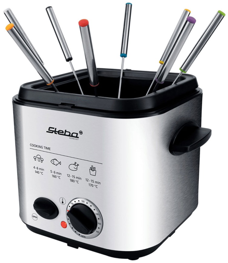 Фритюрница-фондю Steba DF 95, объем 1,2 л, 840 Вт, нержавеющая сталь фото 4
