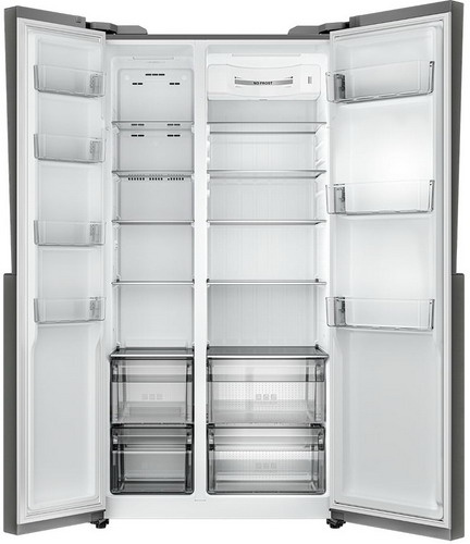 Холодильник Side-by-Side Haier HRF-523DS6RU No frost, серебристый фото 3