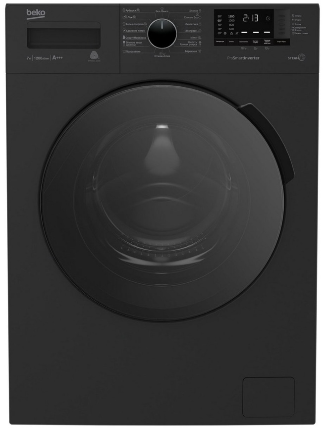 Стиральная машина Beko WSPE7612A автомат 7 кг, темно-серый фото 1