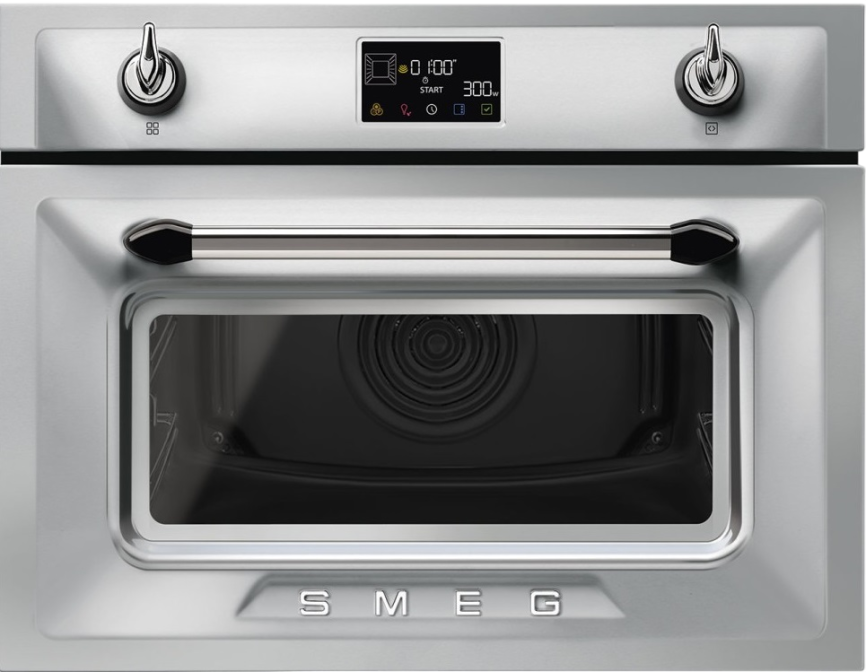 Встраиваемый духовой шкаф с СВЧ SMEG SO4902M1X фото 1