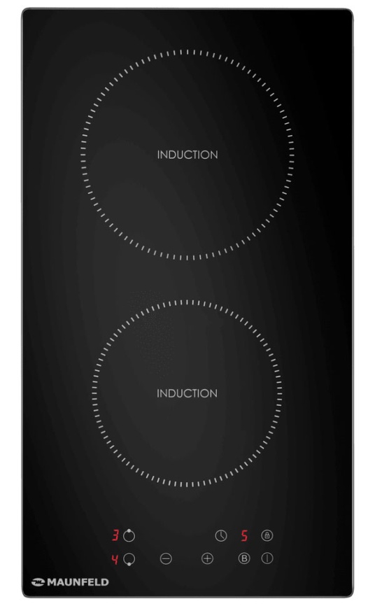 Электрическая варочная панель Maunfeld AVI292STBK 29 см, 2 конфорки стеклокерамика, черный фото 1