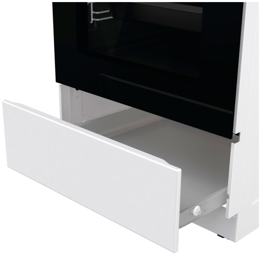 Электроплита Gorenje GEC5C42WG 50 см, 70 л, 4 конфорки, белый фото 6
