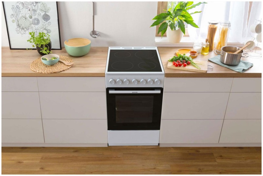 Электроплита Gorenje GEC5B41WG 50 см, 4 конфорки, белый фото 11