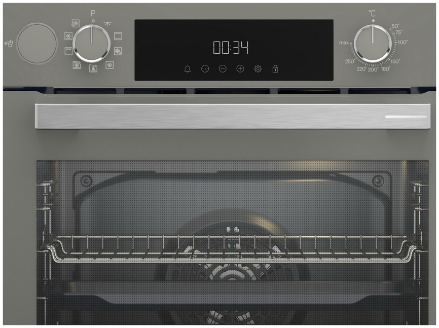 Электрический духовой шкаф Grundig GEDM12300G 59 см, 72 л гриль конвекция, серый фото 2
