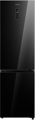 Двухкамерный холодильник Korting KNFC 62029 GN No frost, черный фото 1