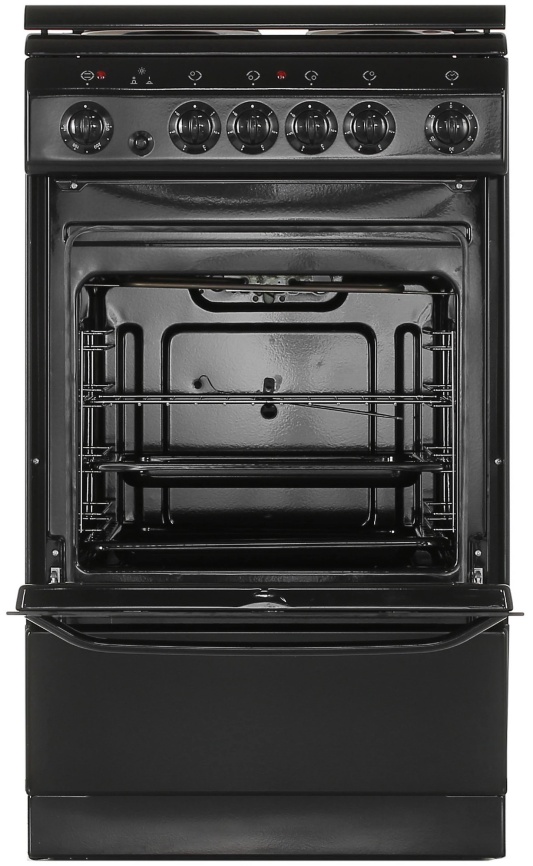 Электроплита De luxe 506004.03 экр-001 50 см, 54 л, 4 конфорки, черный фото 7