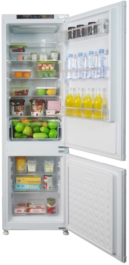 Встраиваемый двухкамерный холодильник Ascoli ADRF270WEMBI No frost, белый фото 1