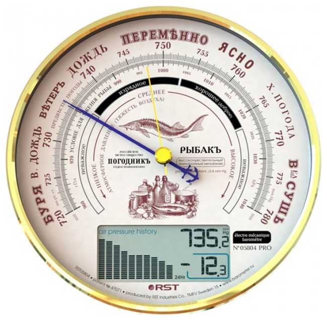 Барометр RST 05804 Рыбакъ фото 1