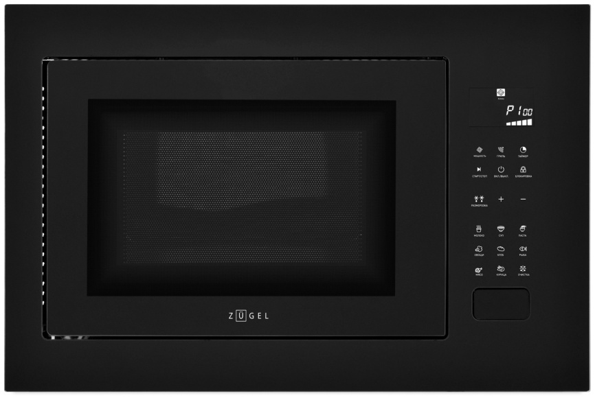 Встраиваемая микроволновая печь СВЧ Zugel ZMO251B черная фото 1