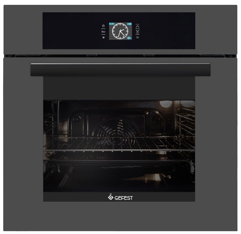 Электрический духовой шкаф Gefest ЭДВ ДА 622-04 К57S 59 см, 55 л гриль конвекция, серый фото 1