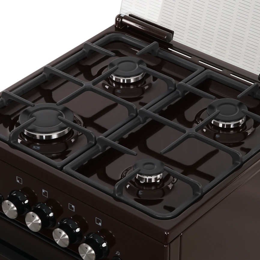 Газовая плита De luxe 5040.32г(кр) ЧР-014 50 см, 43 л, 4 конфорки, коричневый фото 9