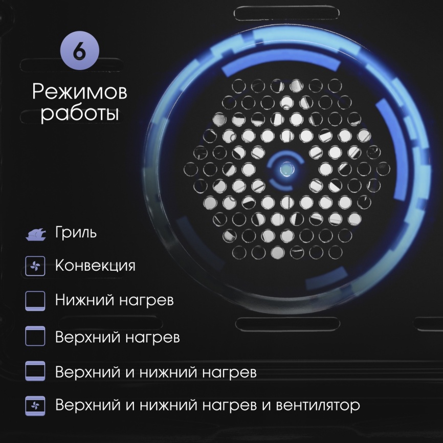 Электрический духовой шкаф Zigmund & Shtain E 151 B 60 см, 72 л, гриль и конвекция, черный фото 9