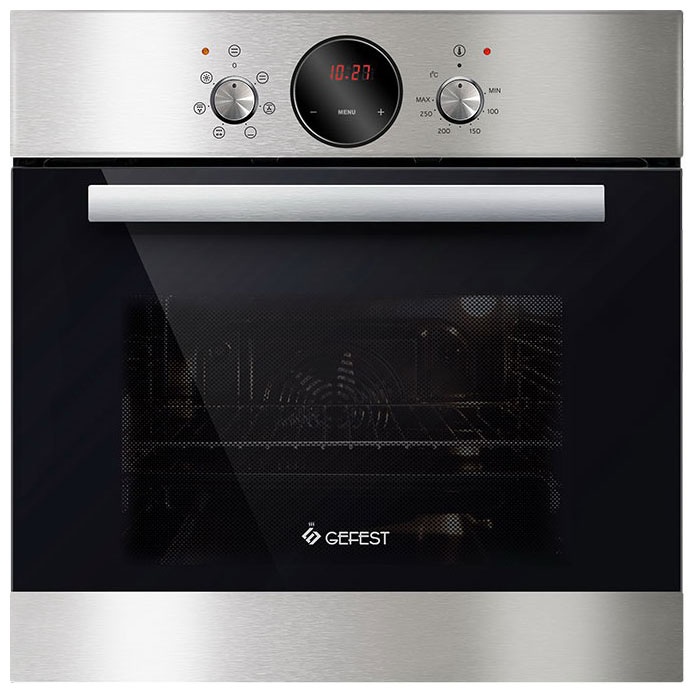 Электрический духовой шкаф Gefest ЭДВ ДА 602-02 РН7 59 см, 52 л гриль конвекция, серебристый фото 1