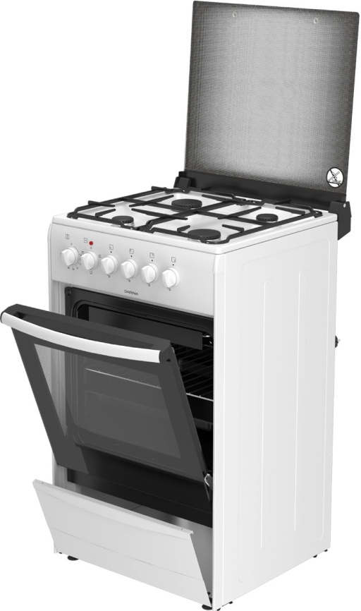 Комбинированная плита Darina 1B KM 441 301 W 50 см, 50 л, 4 конфорки, белый фото 4