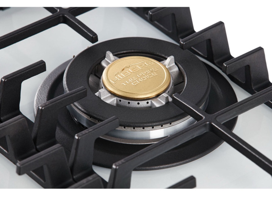 Газовая варочная панель Hiberg VM 4535 W 45 см, 3 конфорки электроподжиг газконтроль, белый фото 6