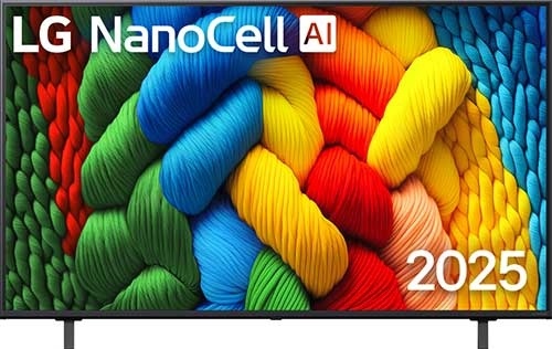 Телевизор LG 65NANO80A6B.ARUG, 65 дюйма, 4K Ultra HD, смарт ТВ, WebOS 25, темно-синий фото 1