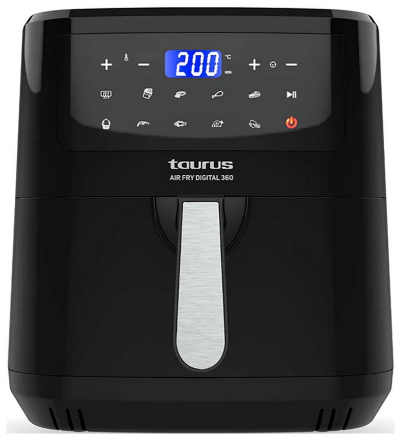 Аэрофритюрница Taurus Air fry digital 360, дисплей, таймер, черный фото 1