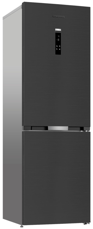 Двухкамерный холодильник Grundig GKPN66830FXD No frost, темно-серый фото 1