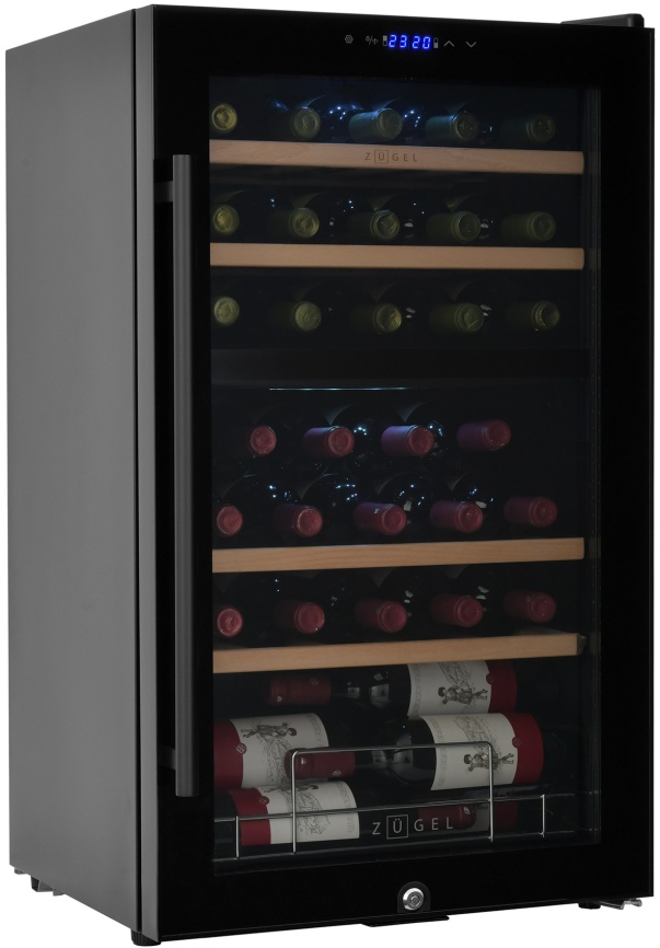 Винный шкаф Zugel ZCWF331DB черный фото 1