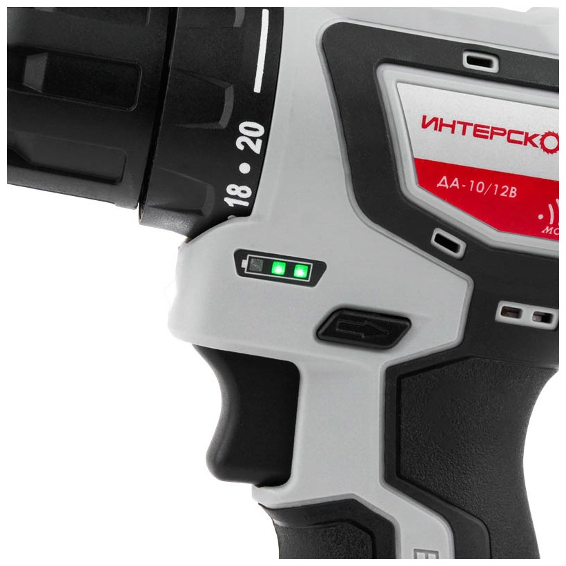 Дрель-шуруповерт аккумуляторная Интерскол ДА-10/12В 38 МиниМАКС Li-ion кейс 2 аккум. 2,5Ач ЗУ фото 6