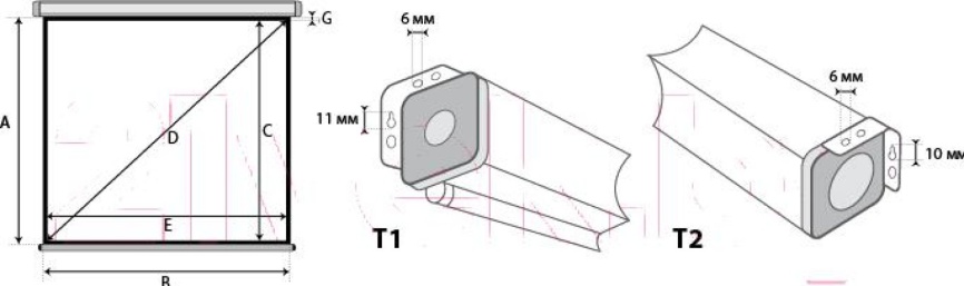 Экран Lumien LMC-100103 203x203см Master Control 1:1 настенно-потолочный рулонный (моторизованный привод) фото 4