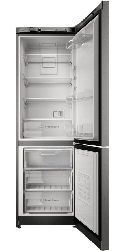 Двухкамерный холодильник Indesit ITS 4180 NG No frost, темно-серый фото 2