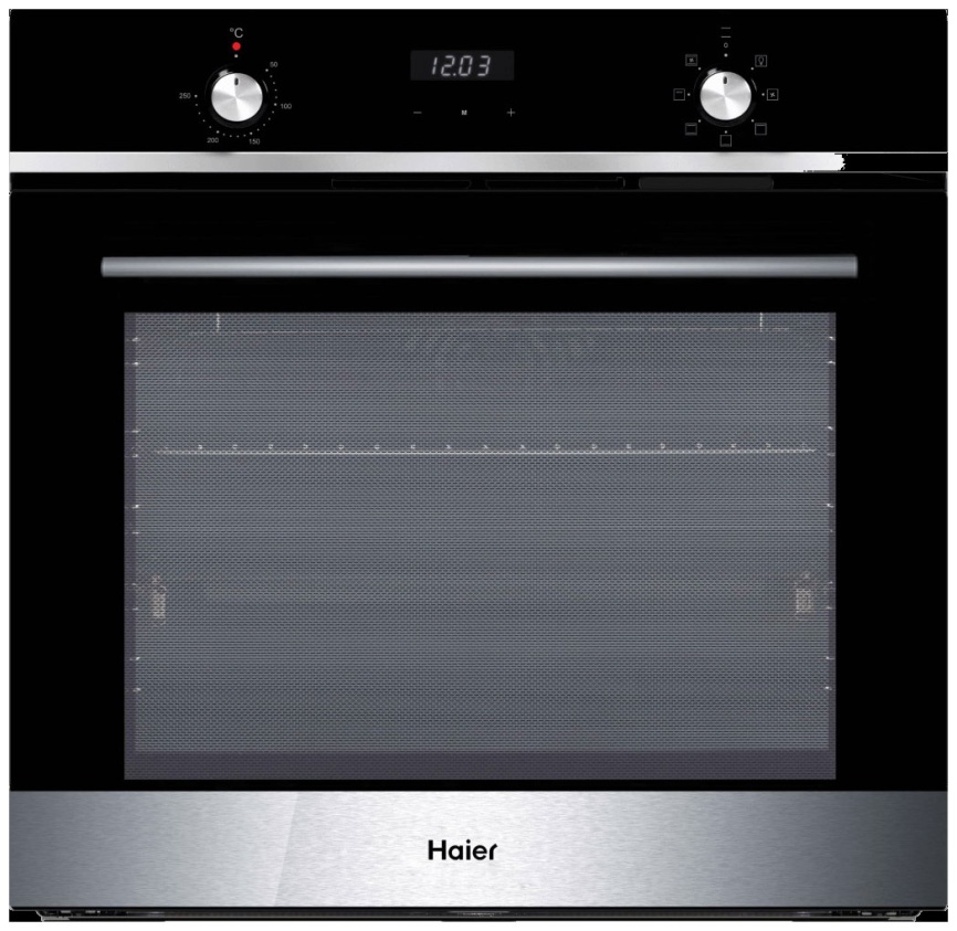 Электрический духовой шкаф Haier HOX-P06HGBX 59 см, 76 л гриль конвекция, серебристый фото 1