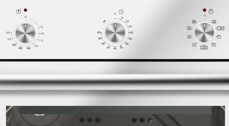 Электрический духовой шкаф Darina 1U BDE 111 707 W 59 см, 50 л гриль конвекция, белый фото 2