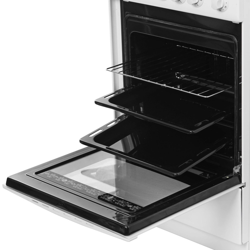 Электроплита De luxe 5004.10 экр-001 50 см, 43 л, 4 конфорки, белый фото 7
