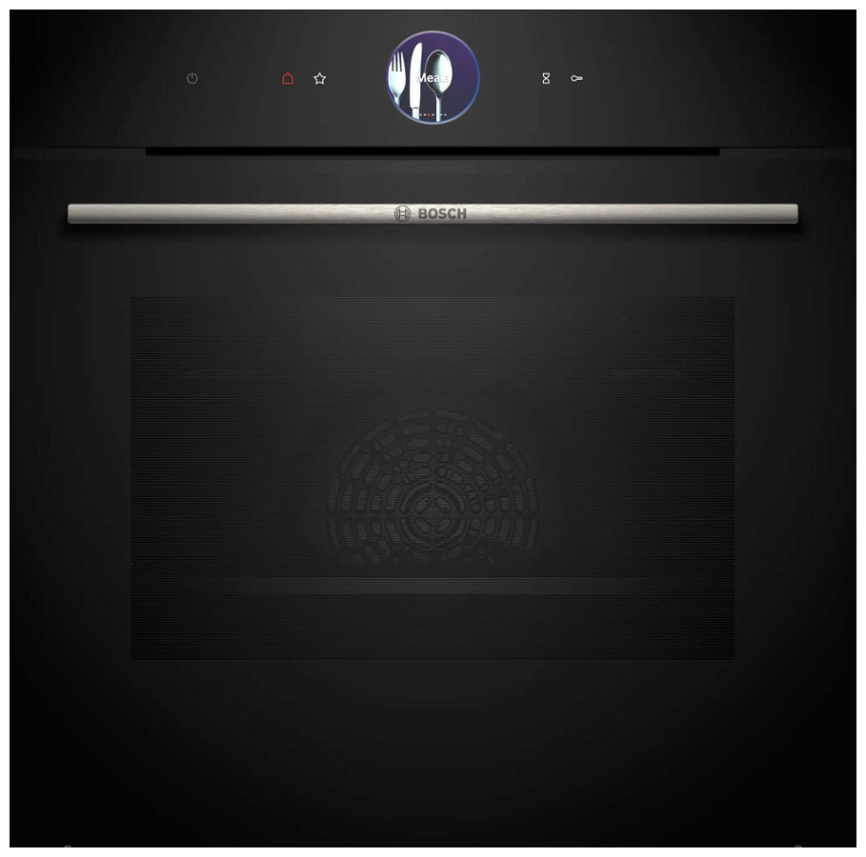 Электрический духовой шкаф Bosch HBG7764B1 59 см, 71 л, гриль и конвекция, черный фото 1