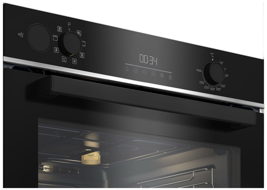 Электрический духовой шкаф Beko BBIS143N0B 59 см, 72 л, гриль и конвекция, черный фото 3