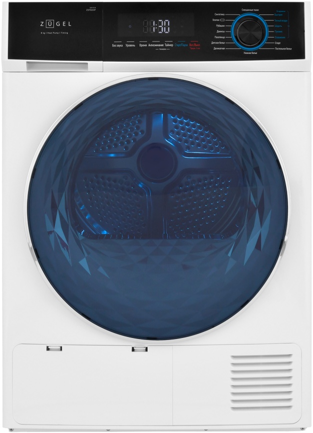 Сушильная машина с тепловым насосом Zugel ZDF82HP, белая фото 1