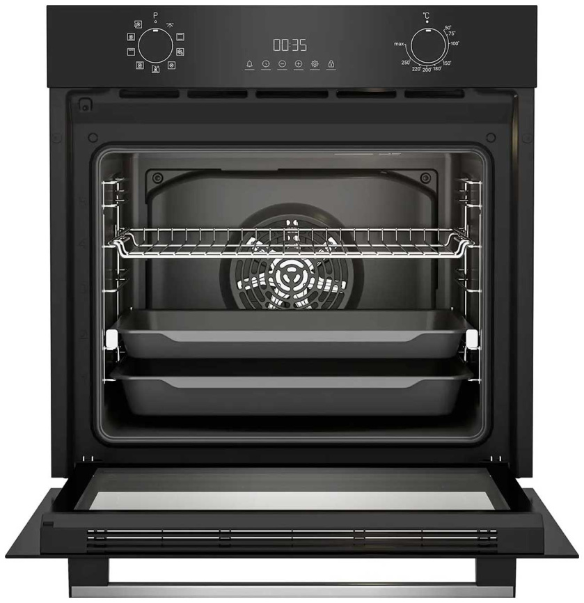 Электрический духовой шкаф Indesit IFE 4841 J BL 59 см, 72 л, гриль и конвекция, черный фото 2