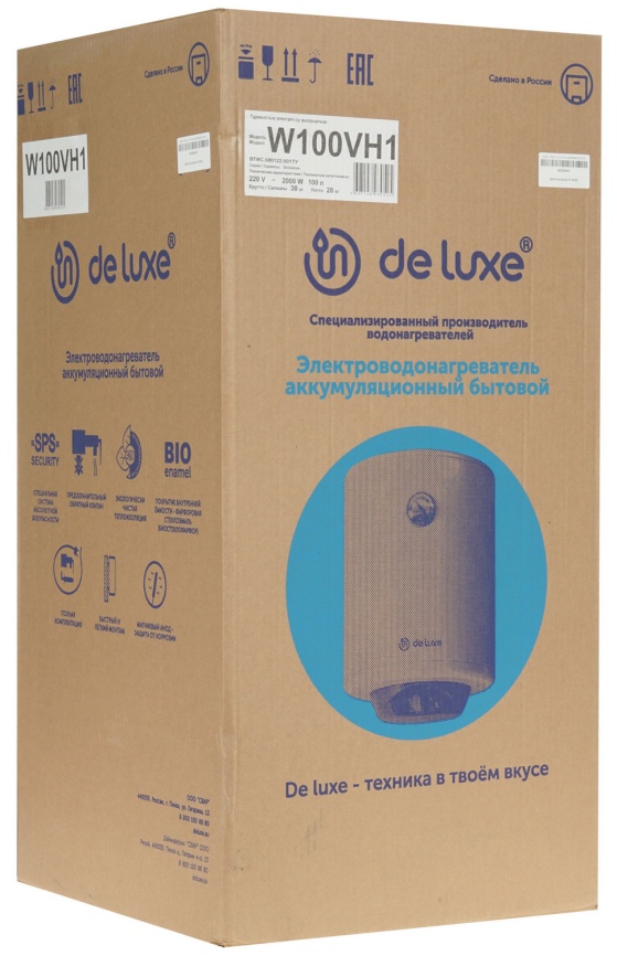 Водонагреватель накопительный De luxe W 100 VH1 фото 8