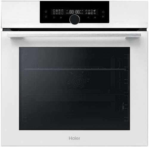Электрический духовой шкаф Haier HOQ-F6QSN3WB 59 см, 72 л гриль конвекция, белый фото 1