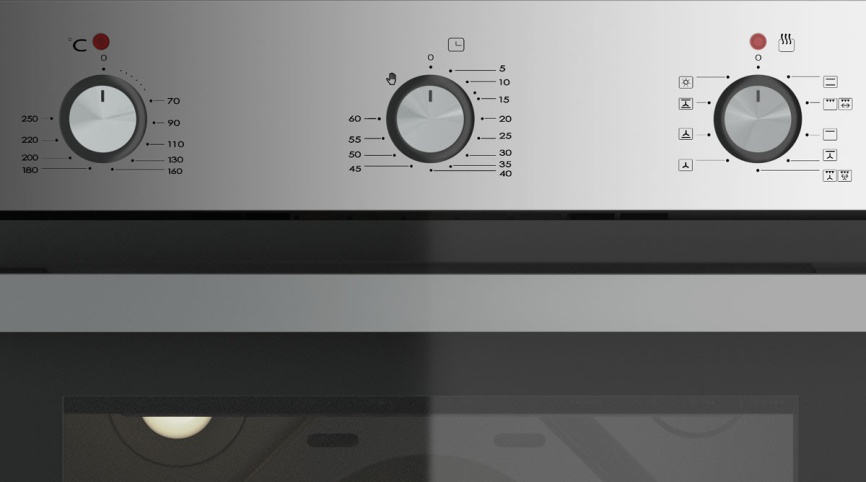 Электрический духовой шкаф Darina 1U5 BDE 112 707 X3 59 см, 65 л гриль конвекция, серебристый фото 2