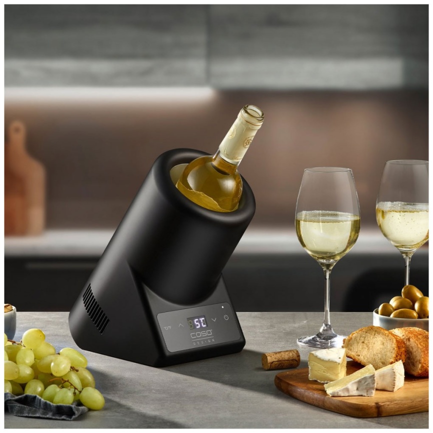Охладитель для бутылок Caso VinoCase Black, дисплей, 72 Вт, черный фото 5