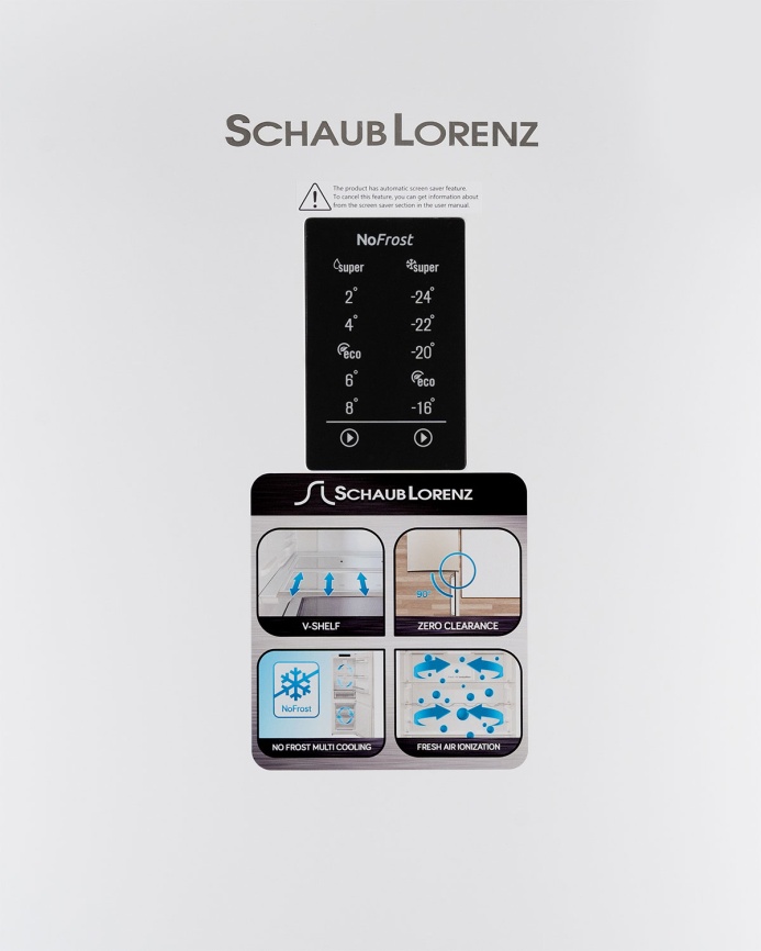 Двухкамерный холодильник Schaub Lorenz SLUS 379 W4E No frost, белый фото 4