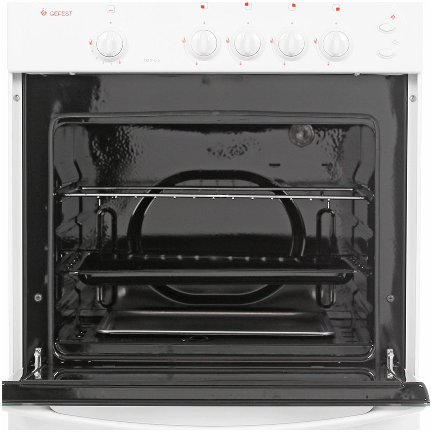Газовая плита Gefest Брест 1200 C6 60 см, 63 л, 4 конфорки, белый фото 4