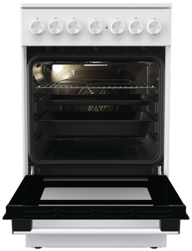 Электроплита Gorenje GEC5B41WG 50 см, 4 конфорки, белый фото 7