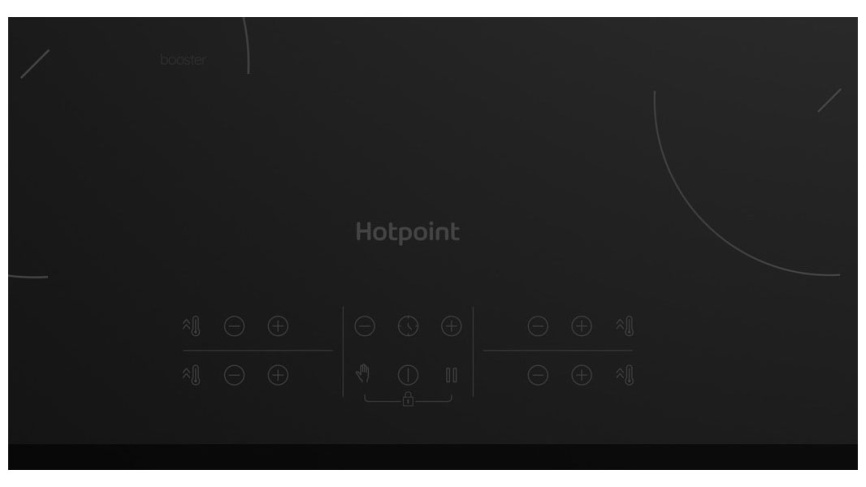 Электрическая варочная панель Hotpoint HB 1560S BF 58 см, 4 конфорки стеклокерамика, черный фото 2