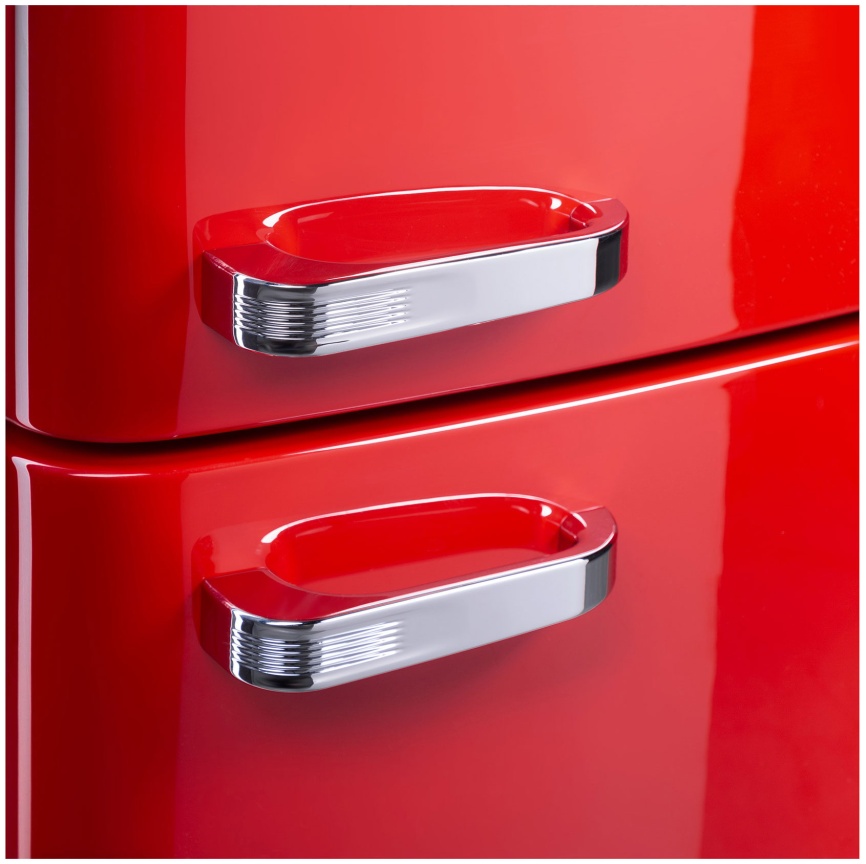 Двухкамерный холодильник Maunfeld MFF186NFRR No frost, красный фото 8