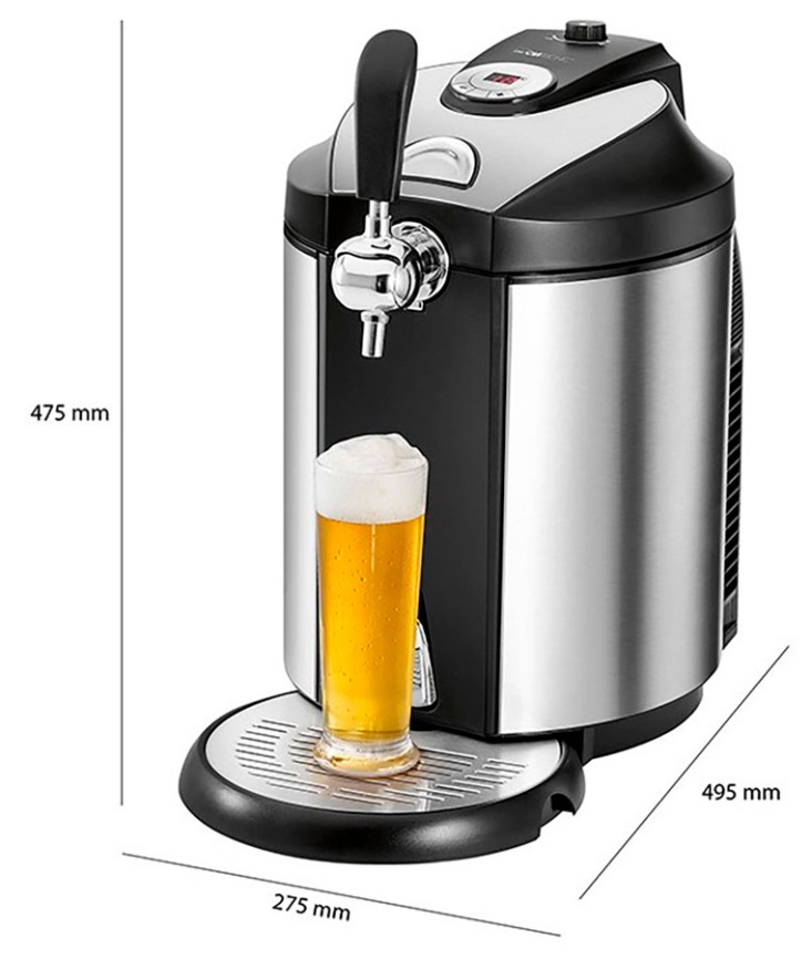 Диспенсер для пива Clatronic BZ 3740, мощность 65 Вт, объем 5 л фото 6